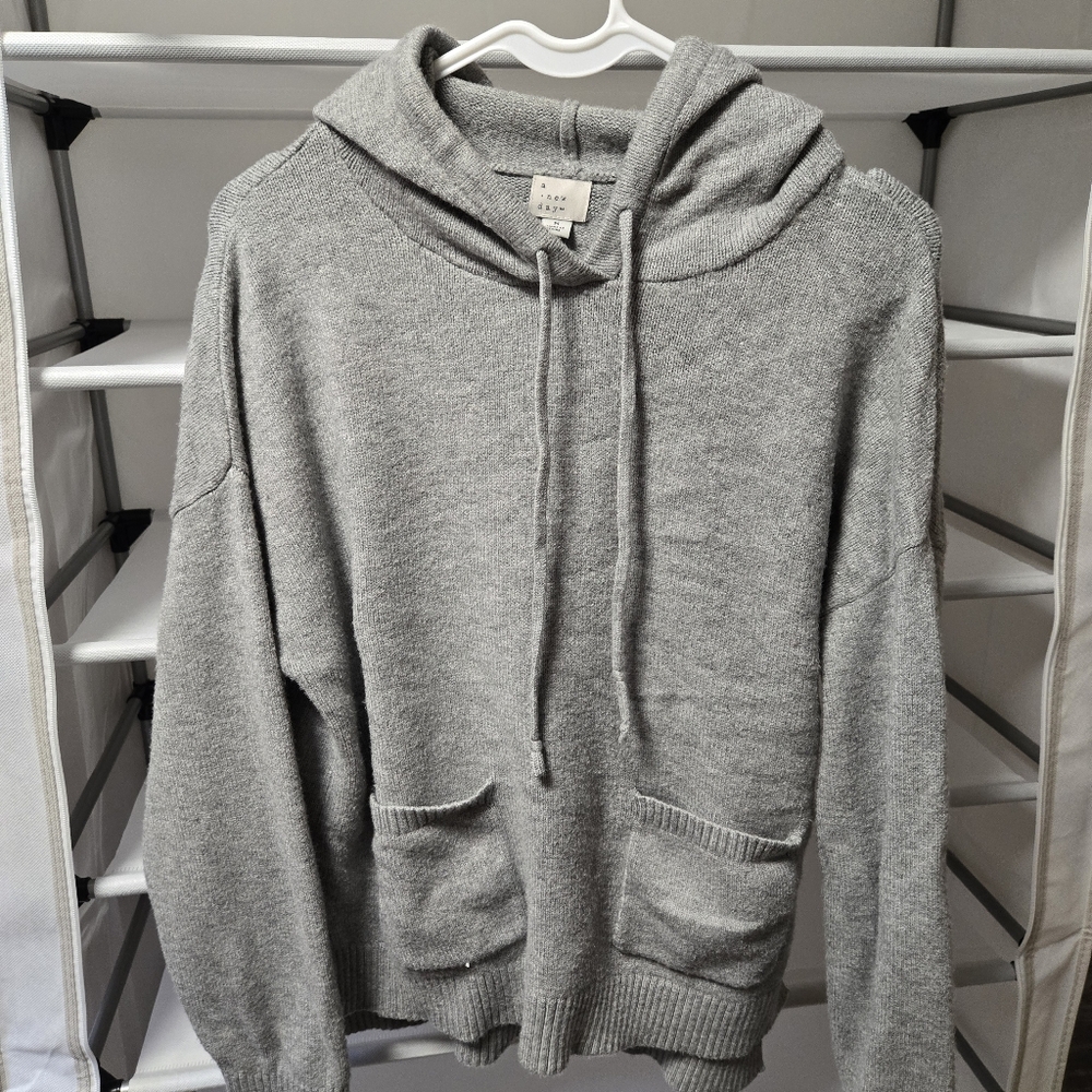 a new day Women's Gray Hoodie Sweater